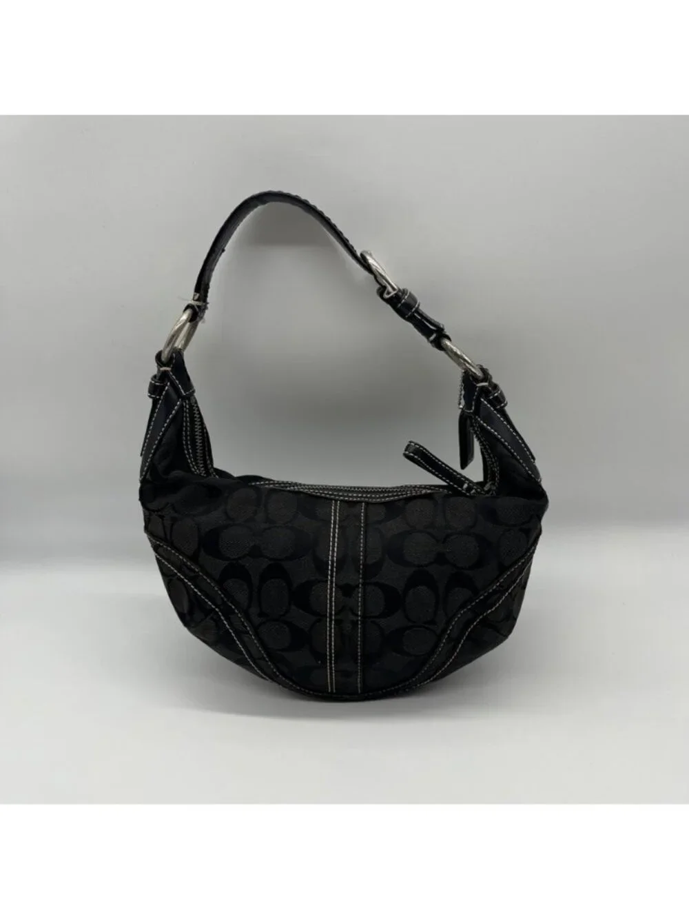 Coach Signature Canvas Black Soho Shoulder Bag - Picture 2 of 10